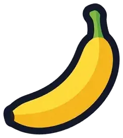 A yellow banana