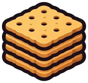 A stack of square crackers