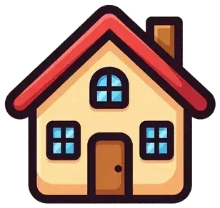 A house with a red roof