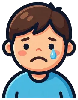 A child with a tear on his cheek