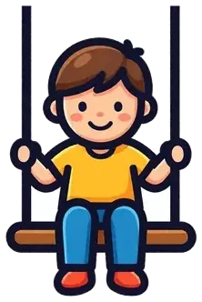 A child on a swing