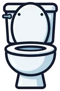 A white toilet