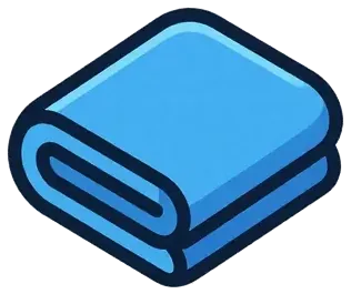 A folded blue towel