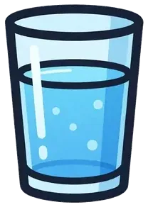 A glass of water